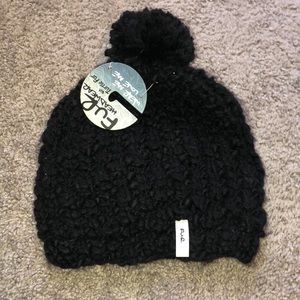 Fuzzy black toboggan, never worn